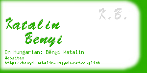 katalin benyi business card